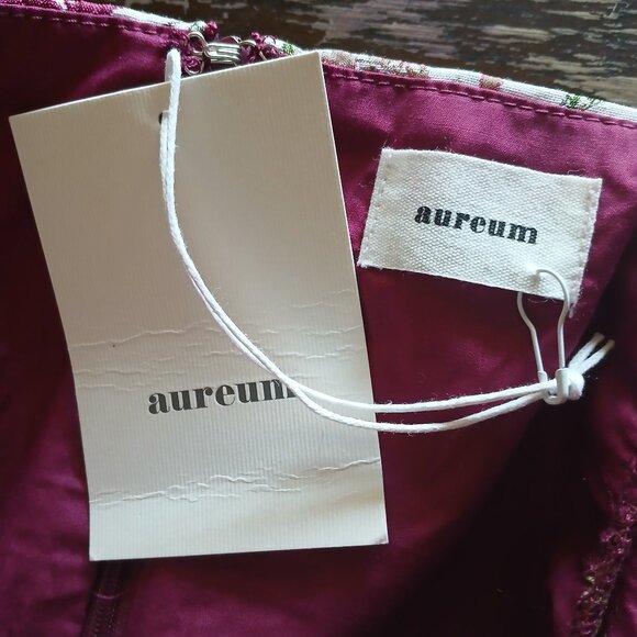 NWT Aureum Floral Puff Sleeve Peplum Blouse Women's Small - Picture 4 of 6